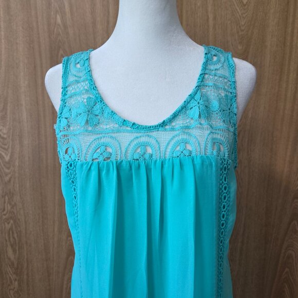 My Michelle Turquoise Mini Dress - Picture 2 of 12